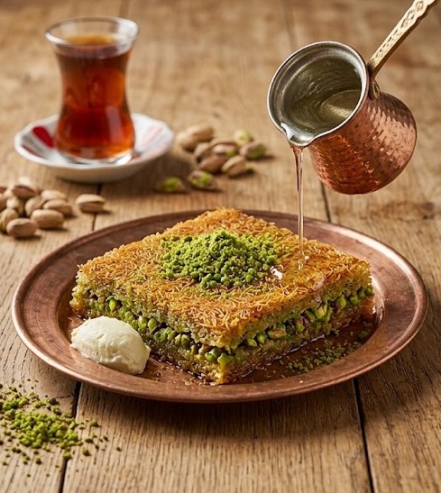 Özel Antep Usulü Bol Fıstıklı Çıtır Kadayıf